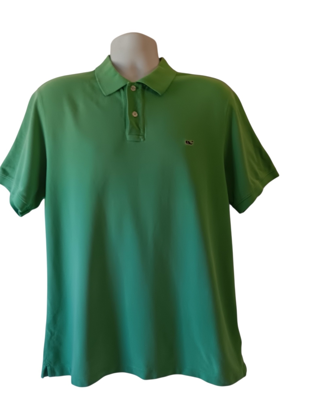 Vineyard Vines men's green whale short-sleeve polo shirt size L